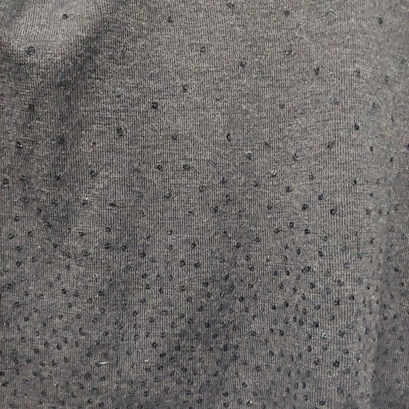 Eileen Fisher Gray Merino Wool 3/4 Sleeves Sequin - Picture 4 of 4